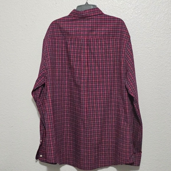 NEW Mens CHAPS‎ Black/Red Plaid Long Sleeve Button Down Shirt Sz.XL - Picture 5 of 6